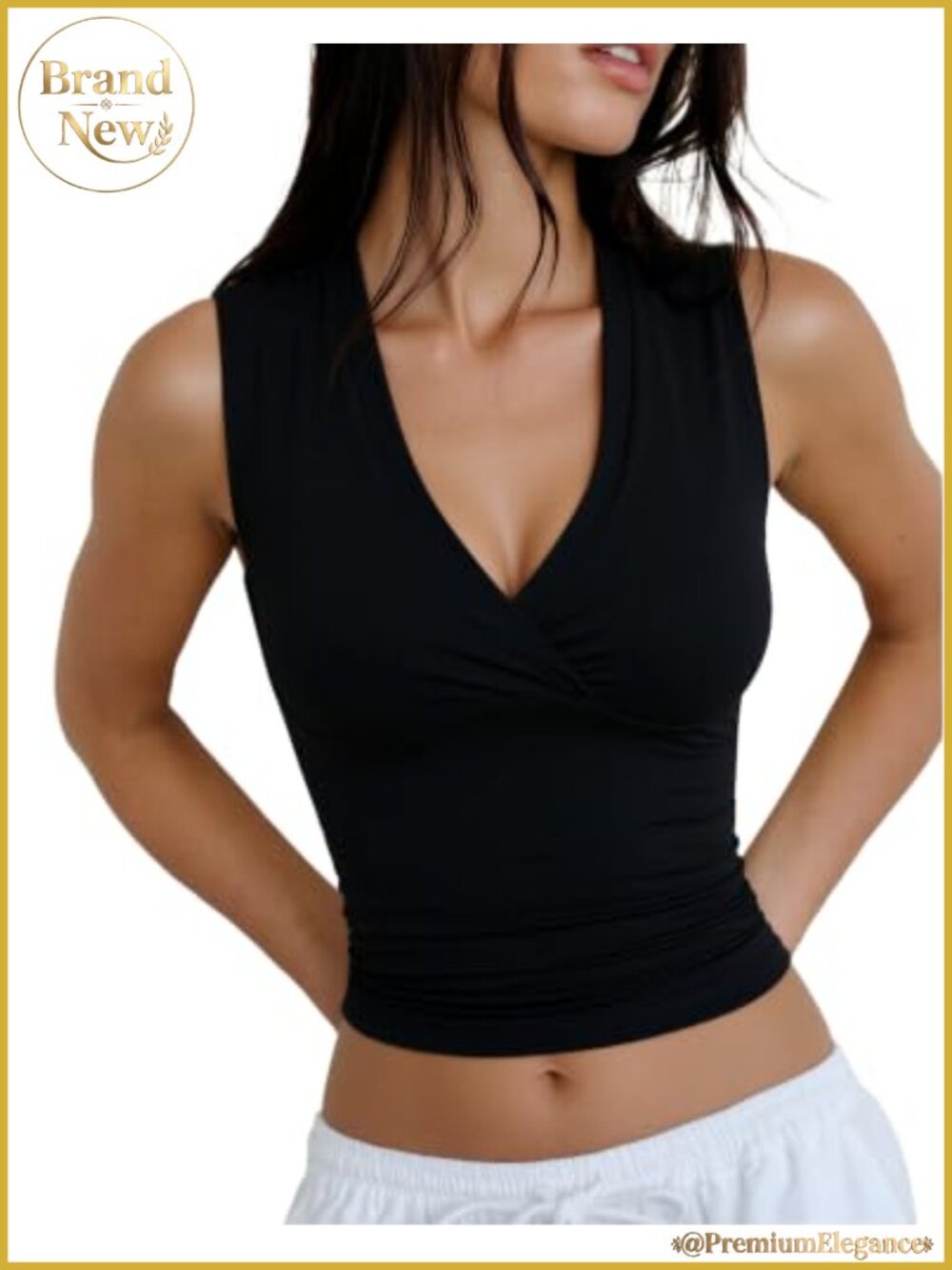 Women's Built-In Bra V-Neck Tank Top Double Lined Sleeveless Going Out Camisole